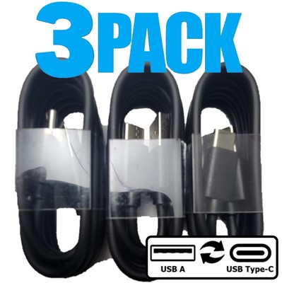 3 Pack 3ft Fast Charger Cable USB Cord for Samsung Galaxy A06 A14 15 16 25 35 55