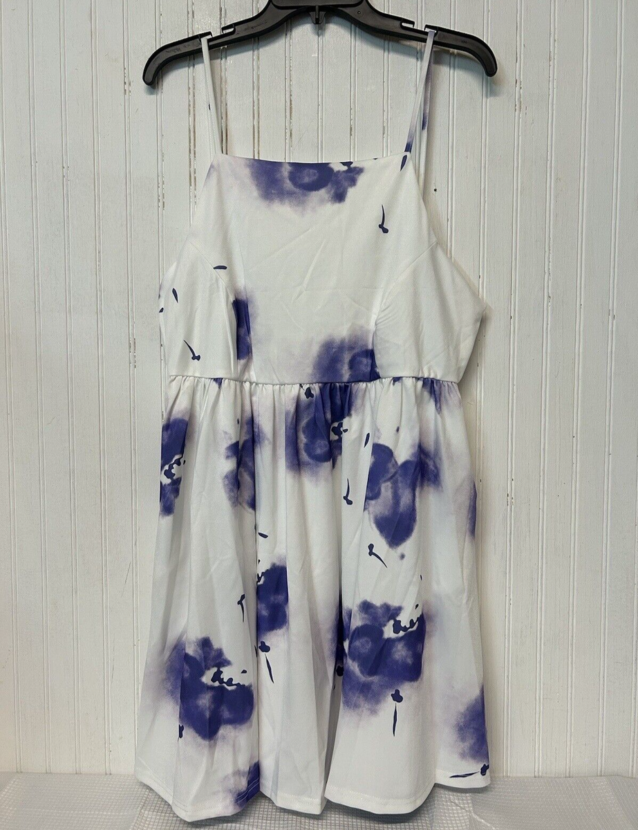 Mossis A-line Dress Womens size Large Floral Spaghetti Strap Knee Length |  eBay