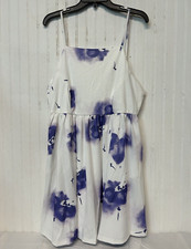 Mossis A-line Dress Womens size Large Floral Spaghetti Strap Knee Length