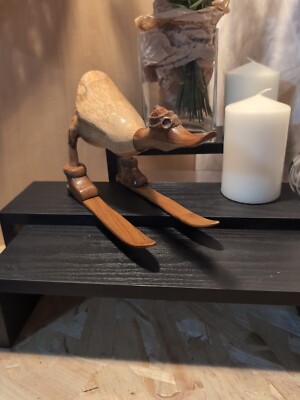 Handgeschnitzte Holz / Bambus, Neuheit, Skifahrente