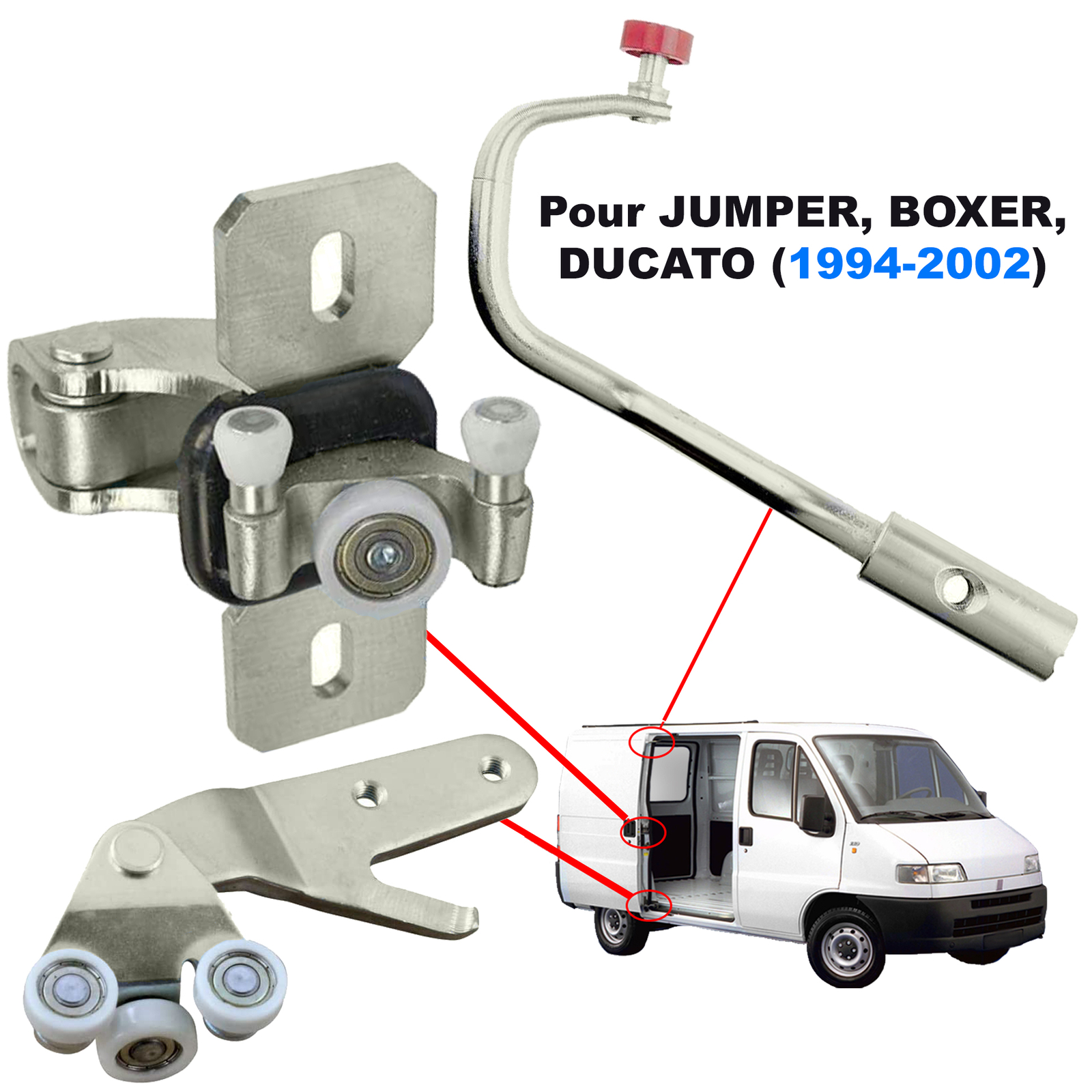 Galet Inférieur Porte Latérale Coulissante Droite Jumper, Ducato Boxer