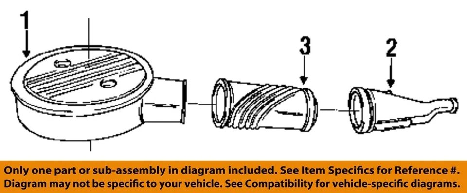 Used Air Cleaner Assembly fits: 1990 Pontiac Sunbird w/o turbo Grade A - Изображение 3 из 4