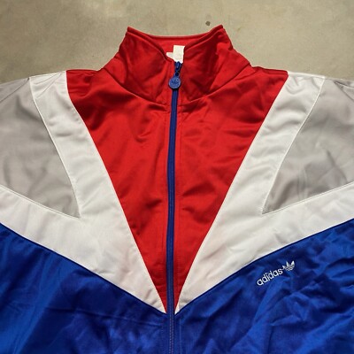 トップス adidas trefoil track jacket vintage Vintage 70s Adidas Jacket Green Stripes Trefoil Full Zip