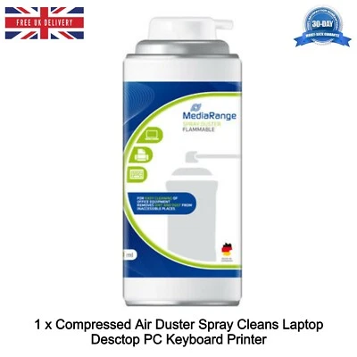 TTL MEDIA Compressed Air Duster 400ml Spray Can Cleans Protects Laptops PC Keyboards LOT