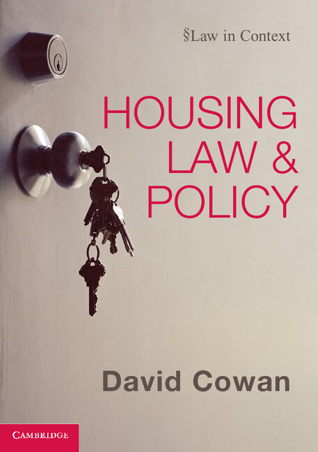 Housing Law and Policy Cowan Paperback Cambridge University Press 9780521137195