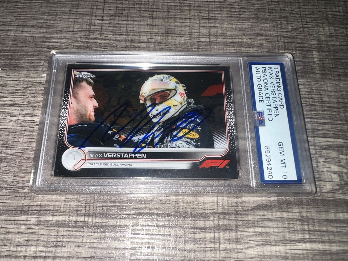 Max Verstappen Signed 2022 Topps Chrome F1 Card #4 Red Bull Auto