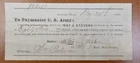 Sutler Script US Army 7th Regiment Michigan Cavalry 1865 Civil War IOU #88246