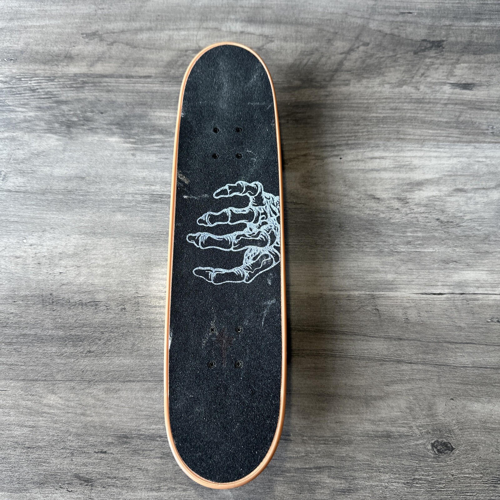 RARE VTG Braille Skateboarding Professional Hand Board 11" Claw BLUE