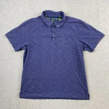 William Murray Golf Polo Shirt Mens L Short Sleeve Chest Pocket Logo Blue