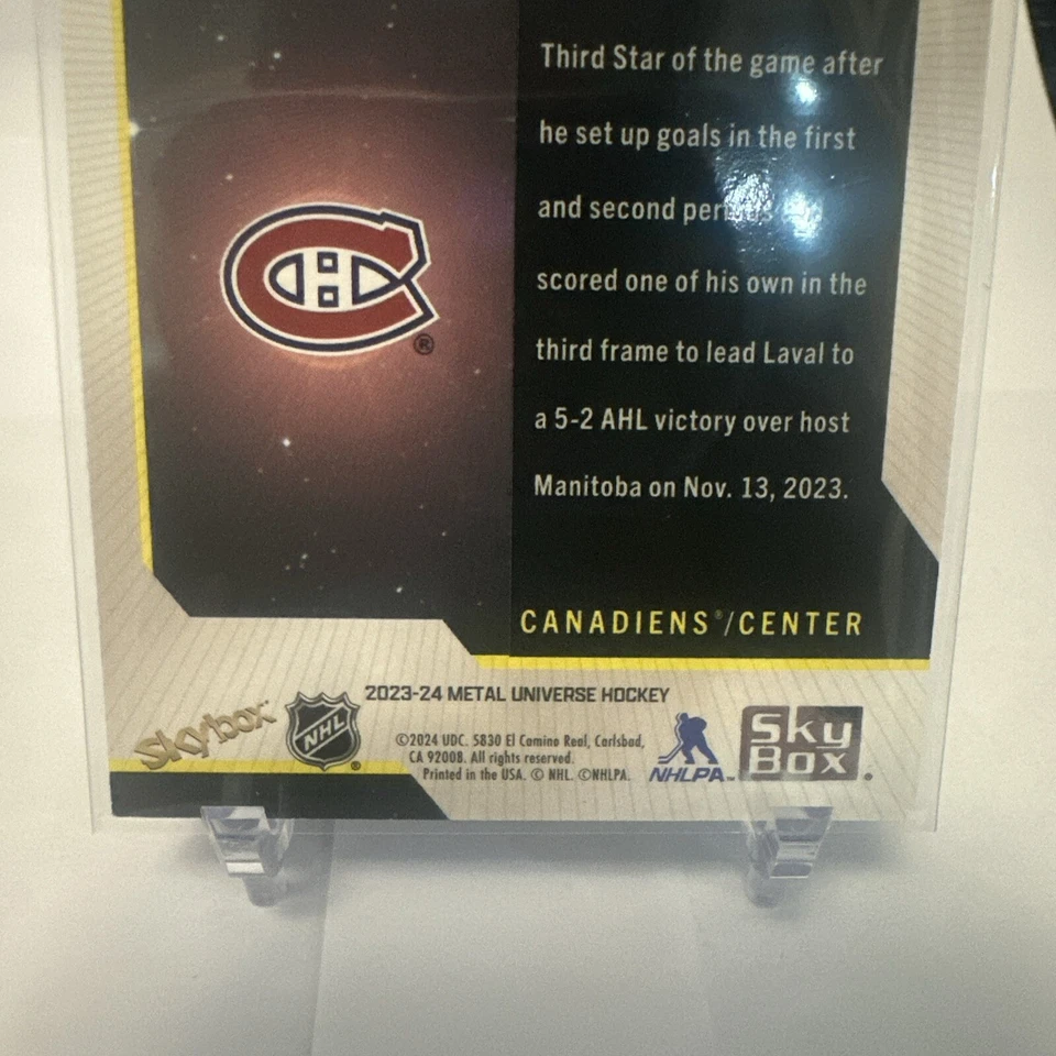 Sean Farrell 2023-24 Skybox Metal Rookie Metal Universe #R-24 Montreal Canadiens - Image 4 of 4