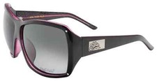 Flygirls On The Fly Sunglasses - Shiny Black/ Purple - Smoke Gradient