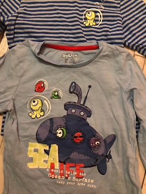 Lupilu LA shirts in double pack with stikeez size 110/116