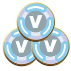 V Bucks Inspired Logo Chocolate Coin Stickers Birthday Party Bags Games Gaming