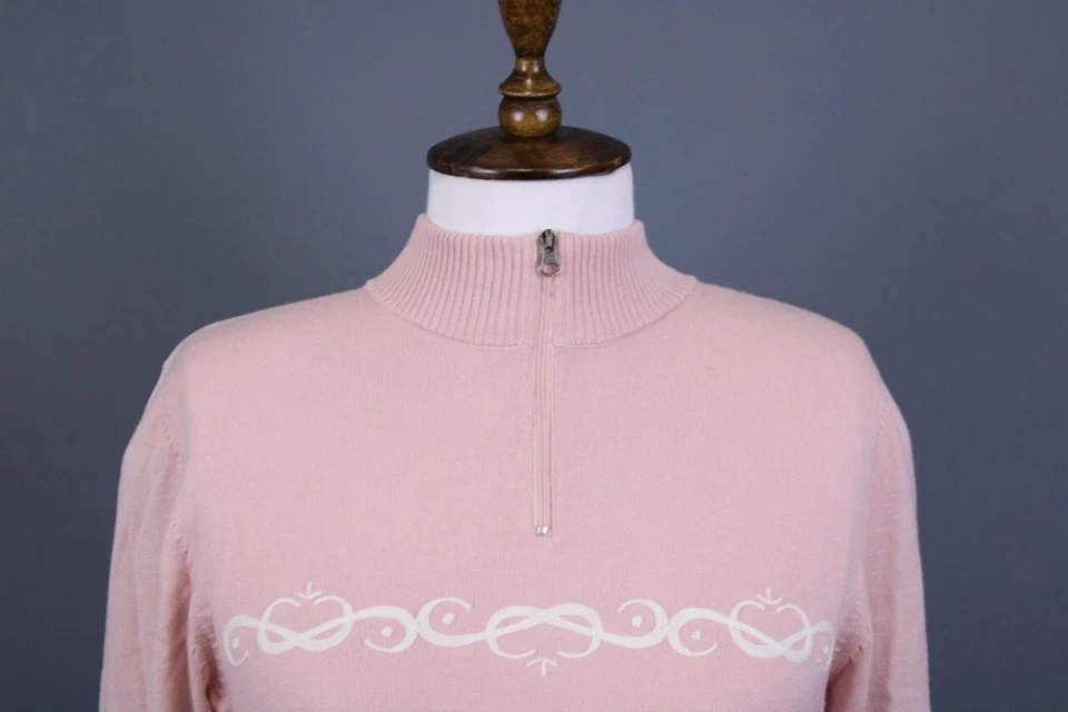 Suéter de Lana Top Pearl Izumi Rosa 1/4 Cremallera Capa Base Talla M Foto 2 de 4