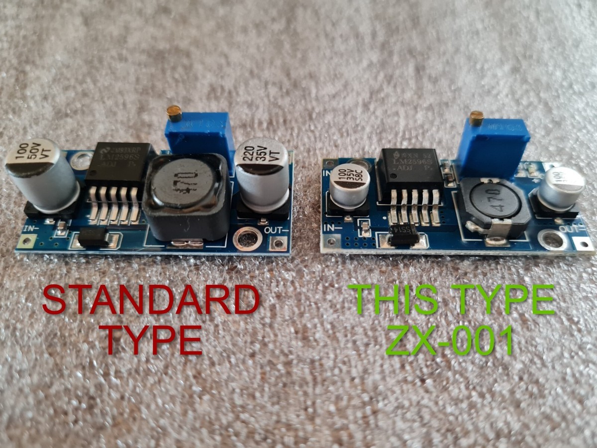 ma 2Pcs LM2596 ZX-001 DC-DC Adjustable Buck Step Down Converter