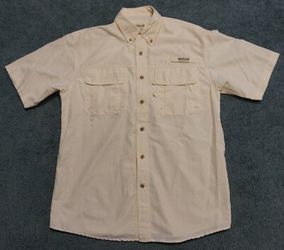 MAGELLAN Sportswear Men s Fishing Mesh Lined Vented Short Sleeve Shirt M NEW WOT