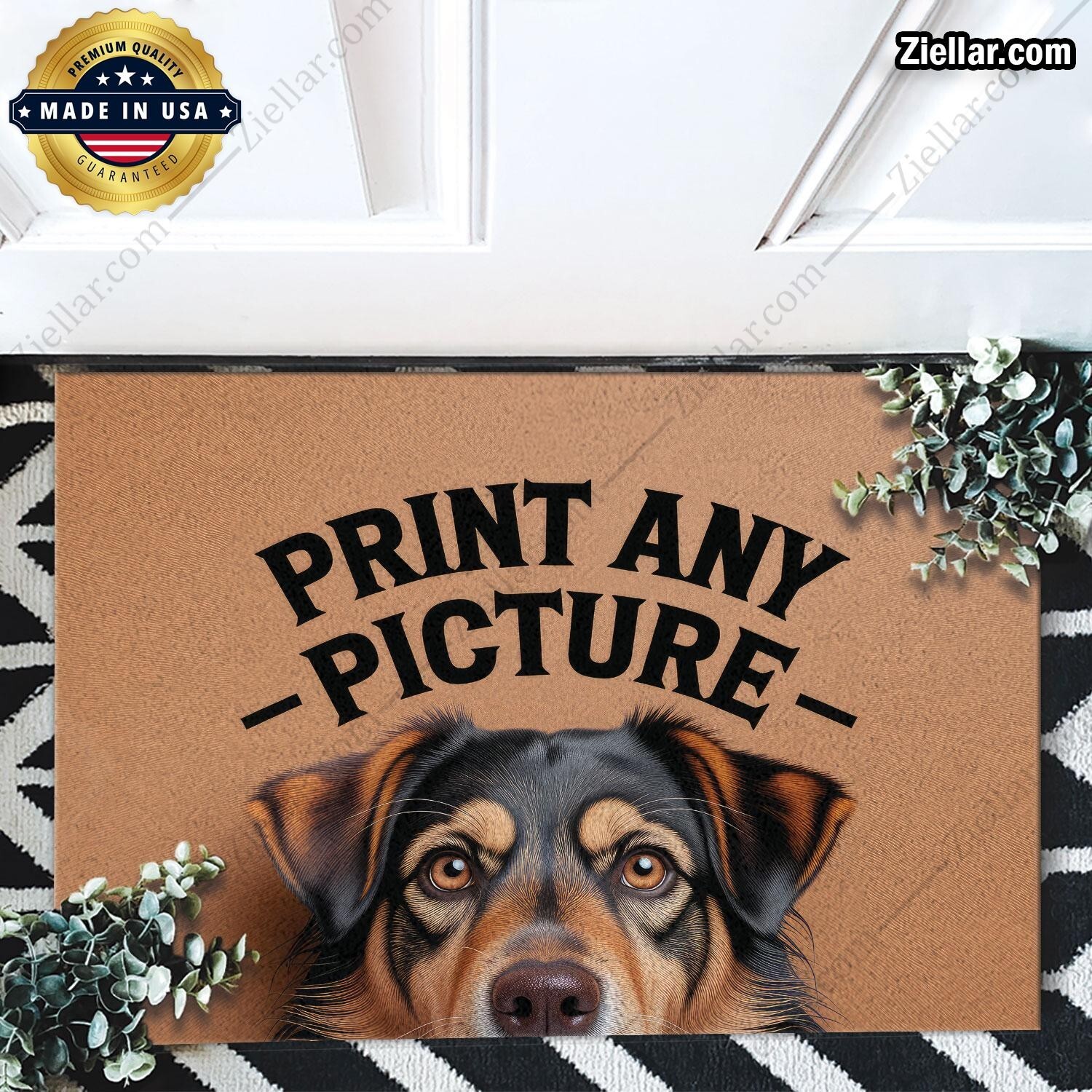 Unique Pet Portrait Doormat - Custom Dog or Cat Rug for Stylish Home Decor