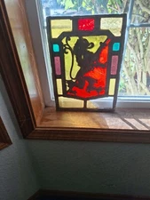 Leaded English Lion Door Insert 