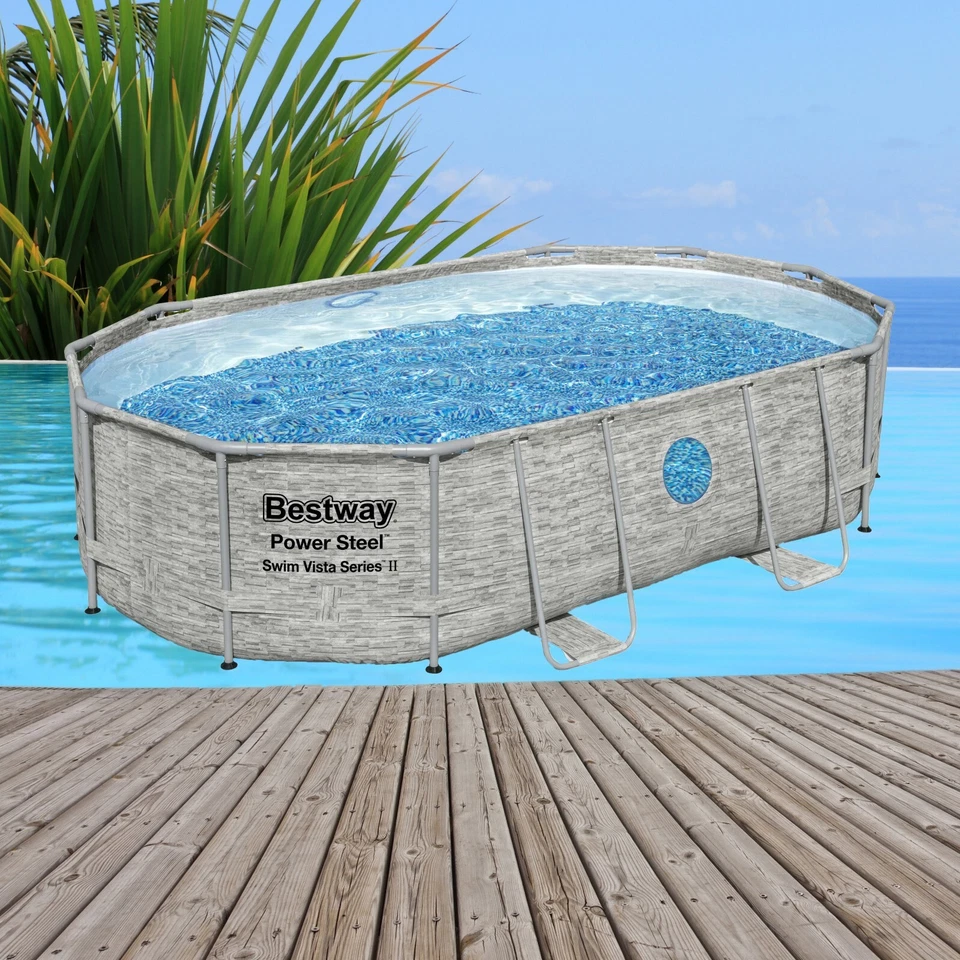 Poolfolie Bestway 488x305x107cm Pool Power Steel mit Rahmen Ersatz Swimmig 56946