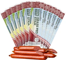 Paleovalley: 100% Grass Fed Beef Sticks 10 Count - Original Flavor - 100% Beef -