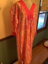 Vintage Oscar De La Renta XL Colorful Full Length Coverup EUC