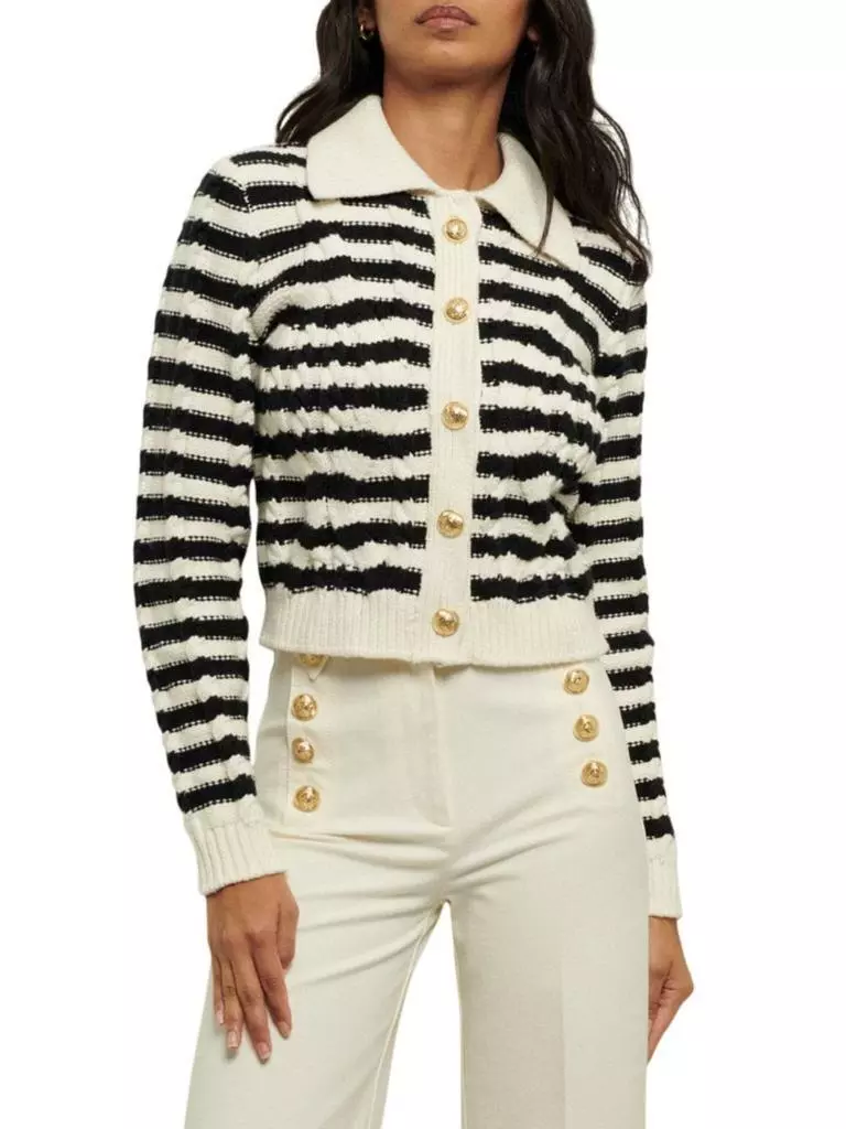 Daisy long sleeve striped clearance cardigan