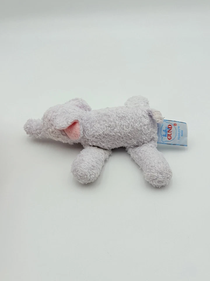 Baby GUND Toodles 大象毛绒紫色粉彩婴儿摇铃可爱托儿所 5849 — 第 2/4 张图片