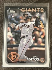 Luis Matos Rookie Card RC 2024 Topps Series 1 Baseball #28 San Francisco Giants. rookie card picture