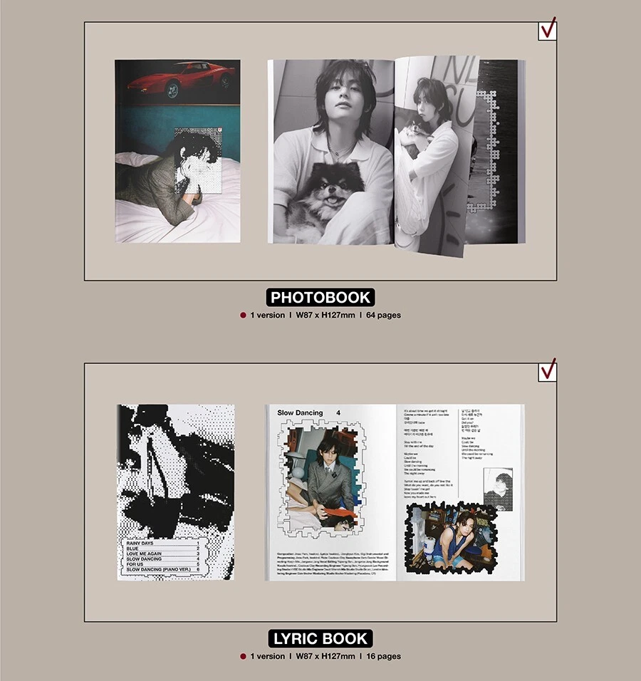 BTS V [LAYOVER] Album WEVERSE Ver/QR+Photo Book+Lyric Book+5 Card+