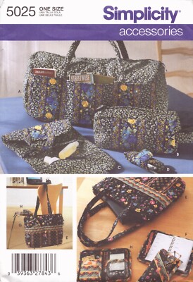 Simplicity 5025 ~ Duffle Bag-Shoe Carrier-Toiletry Bag-Shoulder Tote
