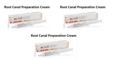 3 x Dental RC PLUS EDTA Cream 9gm Syr for Preparation of Chemo Mechanical RCT's