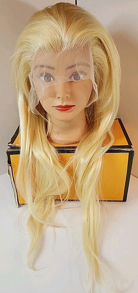 NUEVA PELUCA 613 Rubia 26" Recta 13x4 HD Encaje Frontal 100% Cabello Humano con Cabello de Bebé Foto 2 de 4
