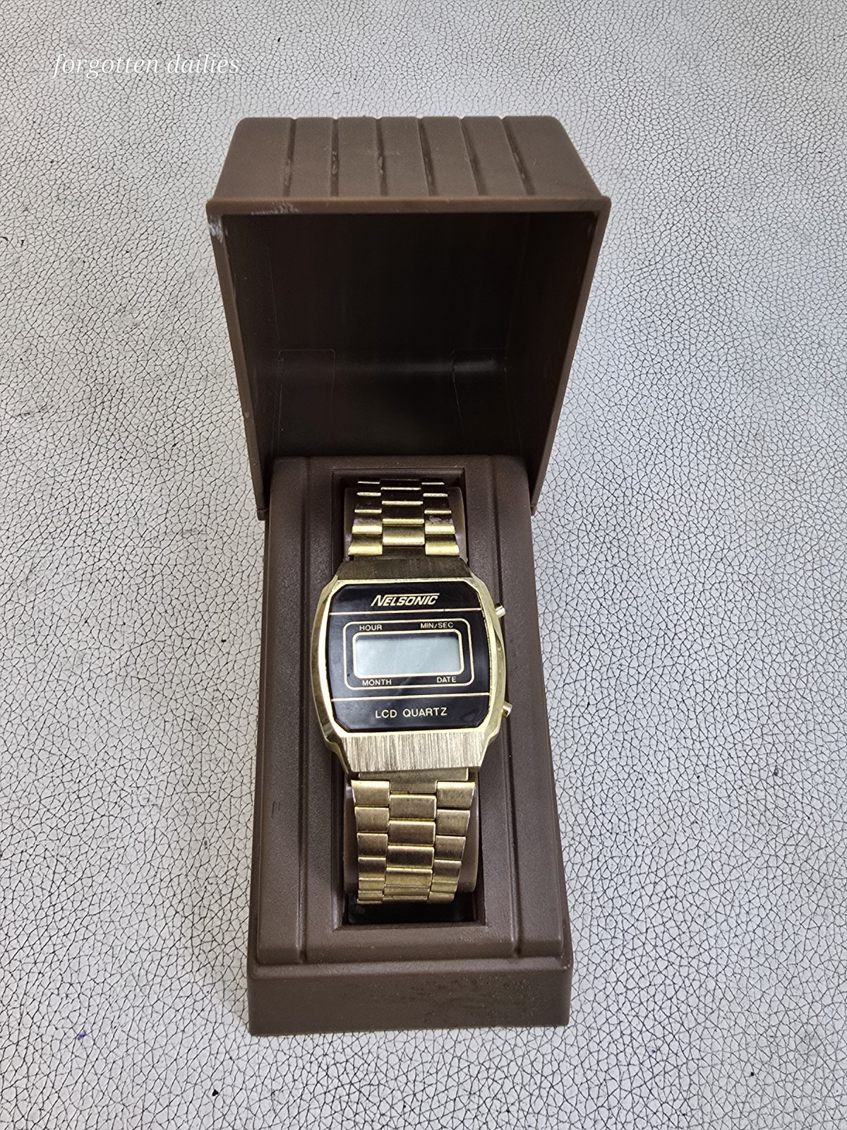 NELSONIC VINTAGE LCD WATCH NELSONIC STAINLESS STEEL Vintage Needs Battery