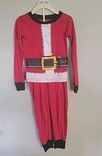 Childrens Place Red Santa Claus Pajamas 2 Piece Kids Size 4 Fitted Christmas