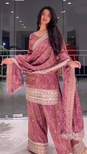 SALWAR KAMEEZ PAKISTANI INDIAN WEDDING PARTY WEAR DRESS BOLLYWOOD SUIT SHARARA