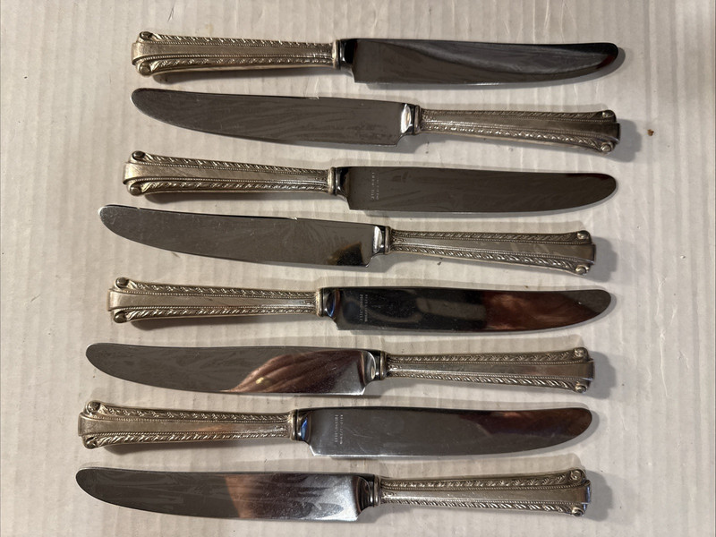 ***8 x Vintage REED & BARTON-Nancy Lee Sterling handle/Mirrorstele blade-9" ***