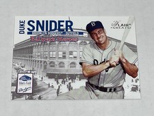 2003 Flair Greats Baseball Ballpark Heroes - Duke Snider - Brooklyn Dodgers