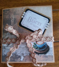 Handmade Scrapbook Junk Journal Folio Album 5.5x6 "Seek Beauty" Theme