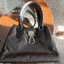 Christian Dior Trotter Canvas Handbag Black C...