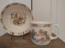 Royal Doulton "Bunnykins" Fine Bone China Children's Bowl And Mug Set England