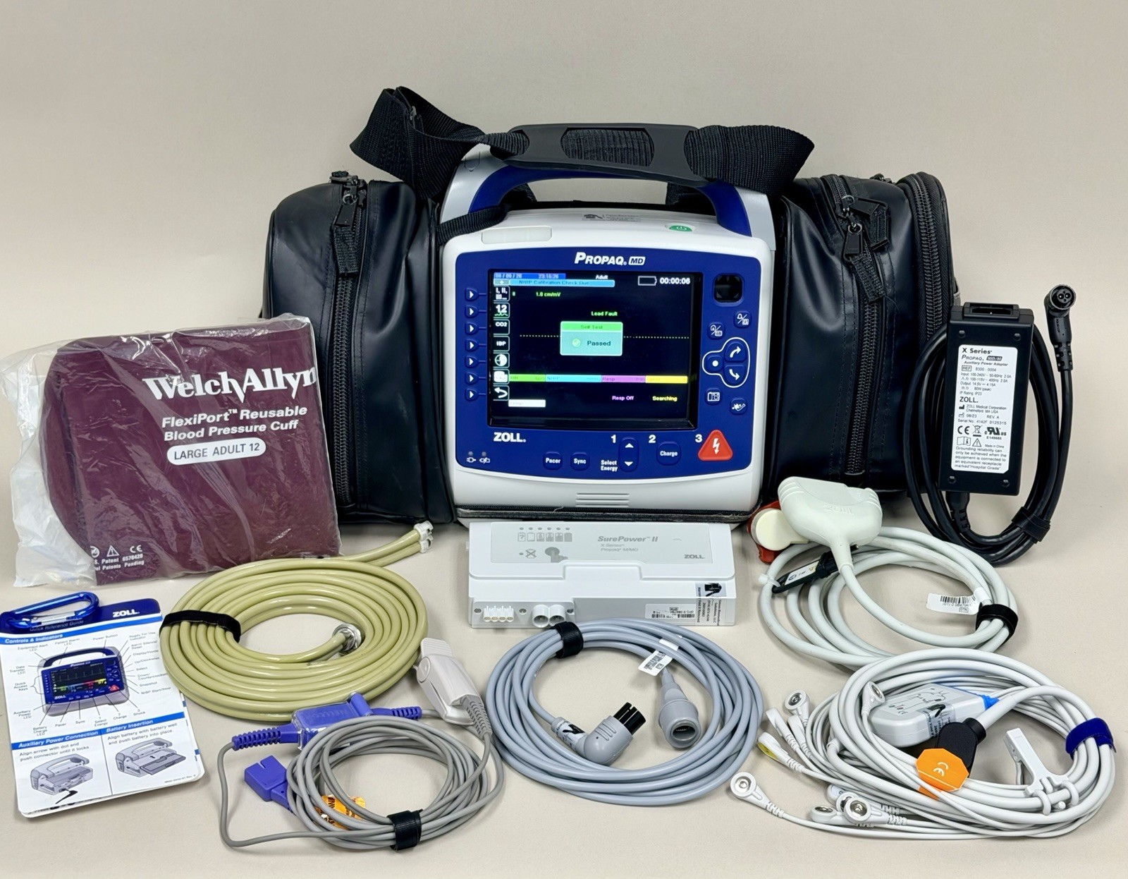 ZOLL PROPAQ MD MONITOR W/ 12-LEAD ECG, SPO₂, CO₂, NIBP, IBP, TEMP, PACING