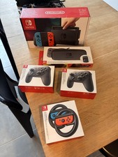 NINTENDO SWITCH HAC-001 V1 32GB + 128GB SD + BUNDLE INC 8 GAMES & 3 CONTROLLERS!