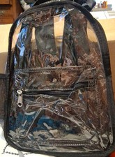 Clear Backpack See Thru, Security Travel Black