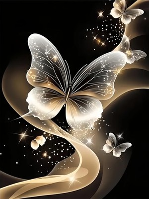 Diamond Art Kits for Adults,Starlight Butterfly Diamond Paintings Kits for Begin