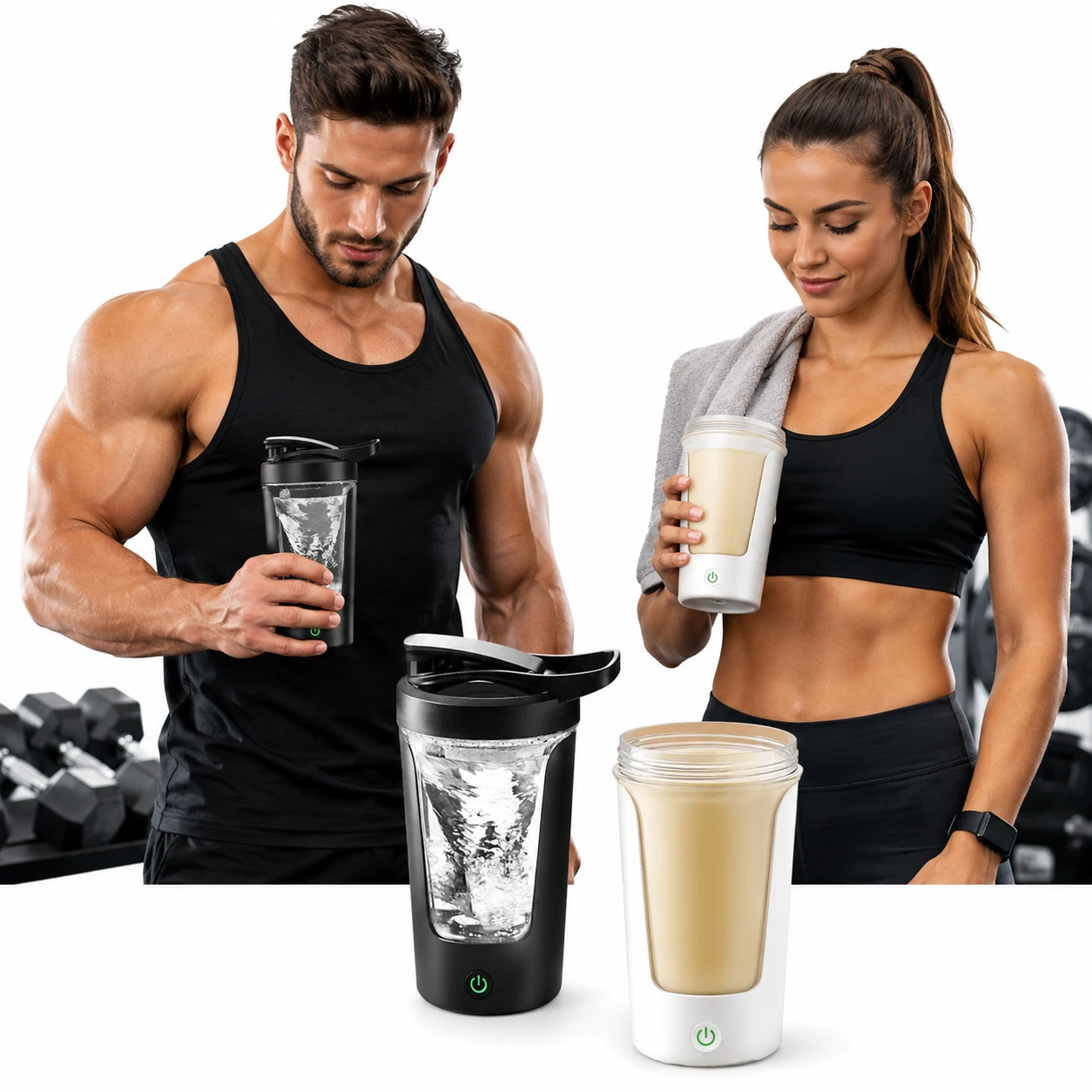 Protein Shaker Bottle Electric 450ML Rechargeable Automatic Mixing Cup USB Sport
Opens in a new wind