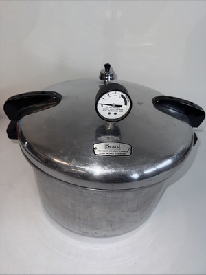 #ad Vintage Sears 16 Qt Pressure Cooker Canner Model 620.46000 Canning Kit Kitchen $50.00