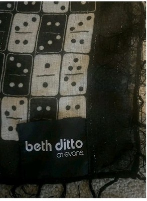 Beth Ditto X Evans Schal Domino Design selten neu ohne Etikett unbenutzt
