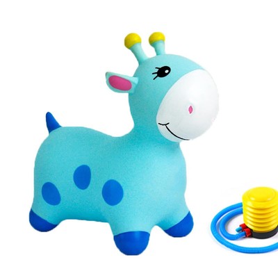 Animals Bouncy Horse Hopper Toys Kids Giraffe Jumping Inflatable Ride Bouncer