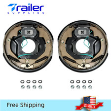 1 Pair 10x2-14 Electric Trailer Brakes Manual Fits 3.5k Axle 4-bolt