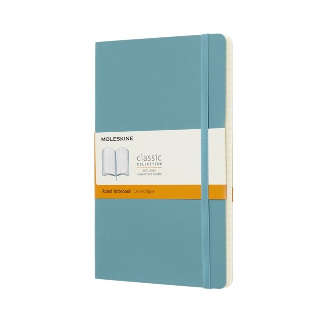 Moleskine Classic Notebook, Notebook With Ruled Pages, Soft Cover and Elastic Closure, Light Blue, Large, 13 x 21 cm, 192 Pages - Image 7